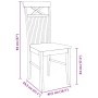 Sillas de comedor 2 unidades madera maciza de caucho blanco de , Sillas de comedor - Ref: Foro24-4102414, Precio: 120,40 €, D...