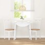 Sillas de comedor con cojines 2uds madera maciza blanco caucho de , Sillas de comedor - Ref: Foro24-4102416, Precio: 116,74 €...