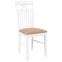 Sillas de comedor con cojines 2uds madera maciza blanco caucho de , Sillas de comedor - Ref: Foro24-4102416, Precio: 116,74 €...