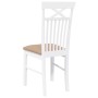 Sillas de comedor con cojines 2uds madera maciza blanco caucho de , Sillas de comedor - Ref: Foro24-4102416, Precio: 116,74 €...