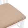 Sillas de comedor con cojines 2uds madera maciza blanco caucho de , Sillas de comedor - Ref: Foro24-4102416, Precio: 116,74 €...