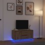 Mueble de TV con luces LED roble artesanal 100x41x50 cm de , Muebles TV - Ref: Foro24-861417, Precio: 106,30 €, Descuento: %