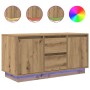 Mueble de TV con luces LED roble artesanal 100x41x50 cm de , Muebles TV - Ref: Foro24-861417, Precio: 106,30 €, Descuento: %