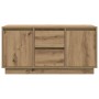 Mueble de TV con luces LED roble artesanal 100x41x50 cm de , Muebles TV - Ref: Foro24-861417, Precio: 106,30 €, Descuento: %