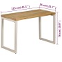 Mesa de comedor de madera maciza de mango y acero 115x55x76 cm en Mesas de comedor | Comprar online en Foru.es