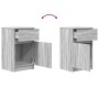 Mesitas de noche 2 uds madera contrachapada gris 39x35x65 cm de , Mesitas de noche - Ref: Foro24-861330, Precio: 88,06 €, Des...