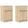 Mesitas noche 2 uds madera ingeniería roble Sonoma 39x35x65 cm de , Mesitas de noche - Ref: Foro24-861324, Precio: 90,28 €, D...