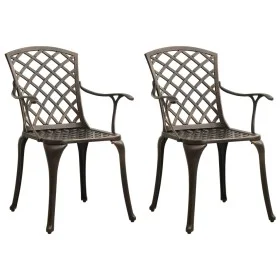 Sillas de jardín 2 unidades aluminio fundido bronce de vidaXL, Sillas de jardín - Ref: Foro24-315570, Precio: 247,52 €, Descu...