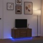 Mueble de TV con luces LED roble marrón 100x41x50 cm de , Muebles TV - Ref: Foro24-861415, Precio: 120,01 €, Descuento: %