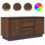 Mueble de TV con luces LED roble marrón 100x41x50 cm de , Muebles TV - Ref: Foro24-861415, Precio: 120,01 €, Descuento: %