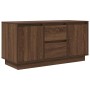 Mueble de TV con luces LED roble marrón 100x41x50 cm de , Muebles TV - Ref: Foro24-861415, Precio: 120,01 €, Descuento: %