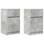 Mesitas de noche 2 uds madera contrachapada gris 39x35x65 cm de , Mesitas de noche - Ref: Foro24-861326, Precio: 85,61 €, Des...