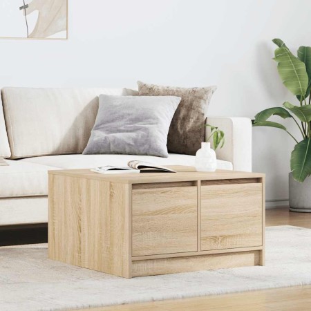 Mesa de centro con cajones roble Sonoma 70,5x70x40 cm de , Mesas de centro - Ref: Foro24-3328410, Precio: 97,80 €, Descuento: %