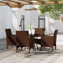Juego de comedor jardín 5 pzas ratán sintético marrón de vidaXL, Conjuntos de jardín - Ref: Foro24-3058491, Precio: 324,99 €,...