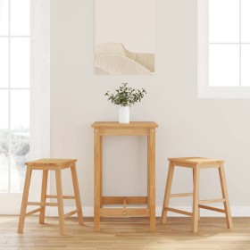 Sillas de bar 2 uds madera maciza caucho de , Taburetes de cocina - Ref: Foro24-4102579, Precio: 108,34 €, Descuento: %