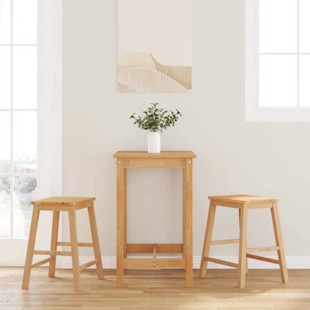 Sillas de bar 2 uds madera maciza caucho de , Taburetes de cocina - Ref: Foro24-4102579, Precio: 108,34 €, Descuento: %