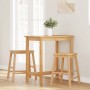 Sillas de bar 2 uds madera maciza caucho de , Taburetes de cocina - Ref: Foro24-4102579, Precio: 108,34 €, Descuento: %