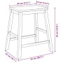 Sillas de bar 2 uds madera maciza caucho de , Taburetes de cocina - Ref: Foro24-4102579, Precio: 108,34 €, Descuento: %