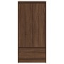 Armario con cajón de roble marrón 55,5x34x119,5 cm de , Aparadores - Ref: Foro24-861649, Precio: 96,58 €, Descuento: %