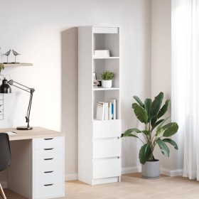 Aparador alto blanco 37,5x35x180 cm madera de ingeniería de , Aparadores - Ref: Foro24-861661, Precio: 100,97 €, Descuento: %