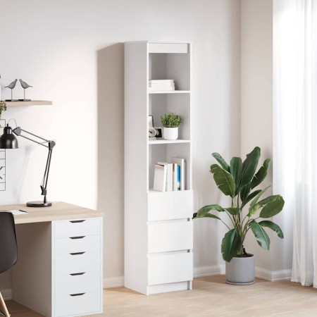 Aparador alto blanco 37,5x35x180 cm madera de ingeniería de , Aparadores - Ref: Foro24-861661, Precio: 100,97 €, Descuento: %