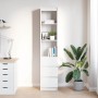 Aparador alto blanco 37,5x35x180 cm madera de ingeniería de , Aparadores - Ref: Foro24-861661, Precio: 100,97 €, Descuento: %