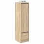 Aparador alto roble Sonoma 29,5x34x119,5cm madera de ingeniería de , Aparadores - Ref: Foro24-861654, Precio: 70,85 €, Descue...