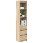 Aparador alto roble Sonoma 37,5x35x180 cm madera de ingeniería de , Aparadores - Ref: Foro24-861663, Precio: 96,52 €, Descuen...
