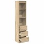 Aparador alto roble Sonoma 37,5x35x180 cm madera de ingeniería de , Aparadores - Ref: Foro24-861663, Precio: 96,52 €, Descuen...