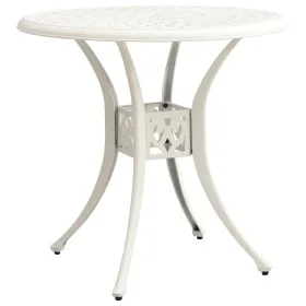 Mesa de jardín aluminio fundido blanca 78x78x72 cm de vidaXL, Mesas de jardín - Ref: Foro24-315584, Precio: 159,12 €, Descuen...