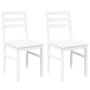 Sillas de comedor 2 unidades madera maciza de caucho blanco de , Sillas de comedor - Ref: Foro24-4102423, Precio: 81,30 €, De...