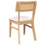 Sillas de comedor con cojines 2 uds madera maciza caucho de , Sillas de comedor - Ref: Foro24-4102463, Precio: 169,12 €, Desc...