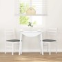 Sillas de comedor con cojines 2uds madera maciza blanco caucho de , Sillas de comedor - Ref: Foro24-4102421, Precio: 80,27 €,...