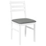 Sillas de comedor con cojines 2uds madera maciza blanco caucho de , Sillas de comedor - Ref: Foro24-4102421, Precio: 80,27 €,...