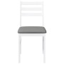Sillas de comedor con cojines 2uds madera maciza blanco caucho de , Sillas de comedor - Ref: Foro24-4102421, Precio: 80,27 €,...