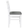 Sillas de comedor con cojines 2uds madera maciza blanco caucho de , Sillas de comedor - Ref: Foro24-4102421, Precio: 80,27 €,...