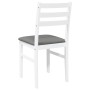 Sillas de comedor con cojines 2uds madera maciza blanco caucho de , Sillas de comedor - Ref: Foro24-4102421, Precio: 80,27 €,...