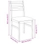 Sillas de comedor con cojines 2uds madera maciza blanco caucho de , Sillas de comedor - Ref: Foro24-4102421, Precio: 80,27 €,...