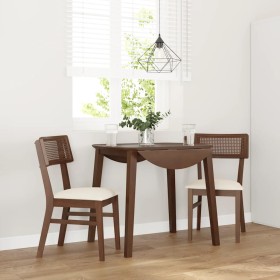 Sillas de comedor con cojines 2 uds madera maciza marrón caucho de , Sillas de comedor - Ref: Foro24-4102461, Precio: 169,12 ...