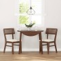 Sillas de comedor con cojines 2 uds madera maciza marrón caucho de , Sillas de comedor - Ref: Foro24-4102461, Precio: 169,12 ...