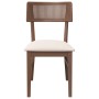 Sillas de comedor con cojines 2 uds madera maciza marrón caucho de , Sillas de comedor - Ref: Foro24-4102461, Precio: 169,12 ...