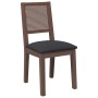 Sillas de comedor con cojines 2 uds madera maciza marrón caucho de , Sillas de comedor - Ref: Foro24-4102477, Precio: 175,64 ...