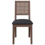 Sillas de comedor con cojines 2 uds madera maciza marrón caucho de , Sillas de comedor - Ref: Foro24-4102477, Precio: 175,64 ...