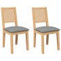 Sillas de comedor con cojines 2 uds madera maciza caucho de , Sillas de comedor - Ref: Foro24-4102480, Precio: 179,43 €, Desc...