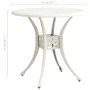 Mesa de jardín aluminio fundido blanca 78x78x72 cm de vidaXL, Mesas de jardín - Ref: Foro24-315584, Precio: 159,12 €, Descuen...