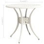 Mesa de jardín aluminio fundido blanca 78x78x72 cm de vidaXL, Mesas de jardín - Ref: Foro24-315584, Precio: 162,12 €, Descuen...