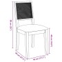 Sillas de comedor con cojines 2 uds madera maciza caucho de , Sillas de comedor - Ref: Foro24-4102480, Precio: 179,43 €, Desc...