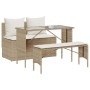 Set comedor de jardín 3 pzas con cojines ratán sintético beige de , Conjuntos de jardín - Ref: Foro24-4104185, Precio: 258,93...
