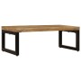 Mesa de centro madera maciza de mango y acero 100x50x35 cm en Mesas de centro | Comprar online en Foru.es