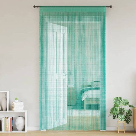 Cortinas de tiras 2 uds turquesa 140x250 cm de , Cortinas y visillos - Ref: Foro24-4102040, Precio: 24,55 €, Descuento: %